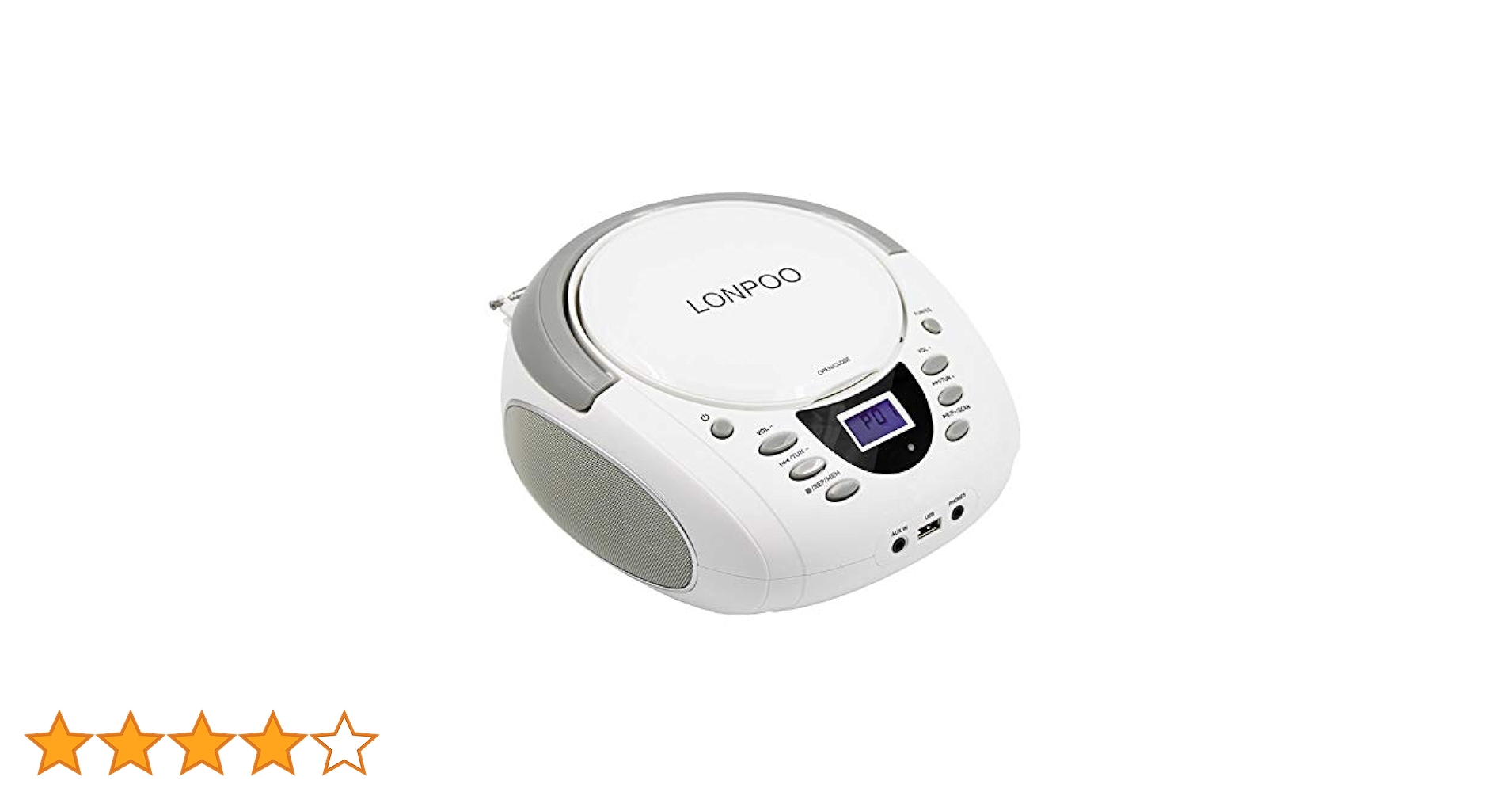 LONPOOステレオ CDプレーヤー FMラジオ MP3再生 Amazon.co.jp: LONPOO ステレオ CDプレーヤー bluetooth対応 FM